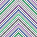 Rainbow Chevron Diagonal Stripes seamless pattern background Royalty Free Stock Photo