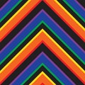 Rainbow Chevron Diagonal Stripes seamless pattern background Royalty Free Stock Photo
