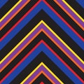 Rainbow Chevron Diagonal Stripes seamless pattern background Royalty Free Stock Photo