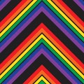 Rainbow Chevron Diagonal Stripes seamless pattern background Royalty Free Stock Photo