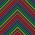 Rainbow Chevron Diagonal Stripes seamless pattern background