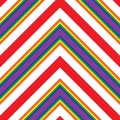 Rainbow Chevron Diagonal Stripes seamless pattern background