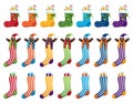 Rainbow Christmas socks