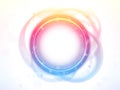 Rainbow Circle Border Brush Effect. Royalty Free Stock Photo