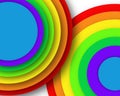 Rainbow circles pattern- business picture poster, super quality