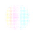 Rainbow Circular dot line. Abstract and Colorful concept. Half t Royalty Free Stock Photo