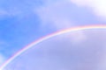 rainbow in the clear blue sky after the rain Royalty Free Stock Photo