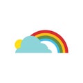 rainbow cloud andsun Royalty Free Stock Photo