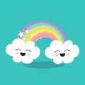 rainbow cloud bridge 04 Royalty Free Stock Photo