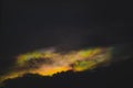 Celestial Kaleidoscope: Rainbow Cloud Iridescence on a Nature Background