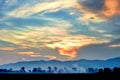 Rainbow cloud hat In the sky  Thailand Royalty Free Stock Photo