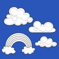 Rainbow Cloud Skies Digital Stamp