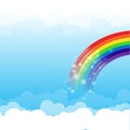 Rainbow cloud and sky background 003 Royalty Free Stock Photo