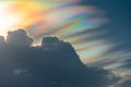 Rainbow cloud with spectrum light