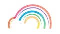 Rainbow & Cloud: Whimsical Weather Vector Icon, vector design Generative AI Royalty Free Stock Photo