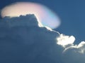 close of rainbow clouds in the evening Royalty Free Stock Photo