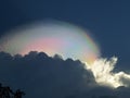 close of rainbow clouds in the evening Royalty Free Stock Photo