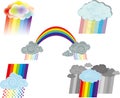 Rainbow clouds symbols