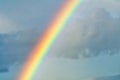 Rainbow in cloudy sky Royalty Free Stock Photo