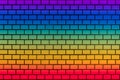 rainbow coloful wall