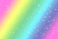 Rainbow color abstract background with soft light stars presented background of dream concept on sweet content. The rainbow color Royalty Free Stock Photo