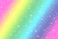 Rainbow color abstract background with soft light stars presented background of dream concept on sweet content. The rainbow color Royalty Free Stock Photo