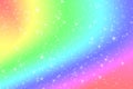 Rainbow color abstract background with soft light stars presented background of dream concept on sweet content. The rainbow color Royalty Free Stock Photo