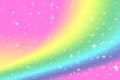 Rainbow color abstract background with soft light stars presented background of dream concept on sweet content. The rainbow color Royalty Free Stock Photo
