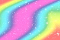 Rainbow color abstract background with soft light stars presented background of dream concept on sweet content. The rainbow color Royalty Free Stock Photo