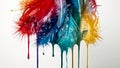 Rainbow Color Burst Abstract Splash Art Royalty Free Stock Photo