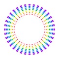 Rainbow color dashed circles Royalty Free Stock Photo