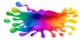 Paint Splash Rainbow Color Splat Design Splatter