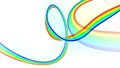 Rainbow color glow lines fly in the air, smoothly oscillation and wave. 3d abstract looped creative background like