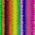 Rainbow color hexagonal wallpaper, honeycomb mosaic texture effect, colorful abstract wallpaper.