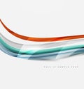 Rainbow color lines on white. Identity wave element