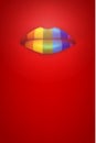 Rainbow color lips