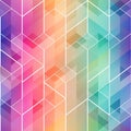 Rainbow color mosaic seamless pattern Royalty Free Stock Photo