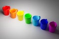 Rainbow color mug pattern
