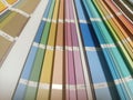 Rainbow color paper, multi color paper in a catalog