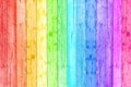 Rainbow color pattern wooden background. LGBT colors. Old rustic wooden wall table floor texture Royalty Free Stock Photo