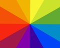 Rainbow color radial background. Vector abstract colour backdrop