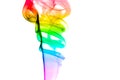 Rainbow color smoke flame Royalty Free Stock Photo