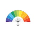 Rainbow Color Spectrum Palette Design with Adjuster Control on White Background Royalty Free Stock Photo