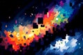 Rainbow Color Splash series, Fractal paint background design. Abstract Inspirations Royalty Free Stock Photo