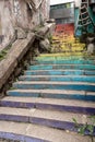 Rainbow color stairs in Hong Kong Royalty Free Stock Photo