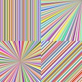 Rainbow color stripes. Line art vector abstract Royalty Free Stock Photo