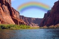 Rainbow on the Colorado River Royalty Free Stock Photo