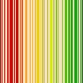 Rainbow colored barcode background.