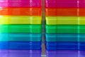 Rainbow colored boxes for organizing Royalty Free Stock Photo