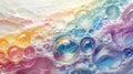 Rainbow Colored Bubbles in Frothy Liquid Royalty Free Stock Photo